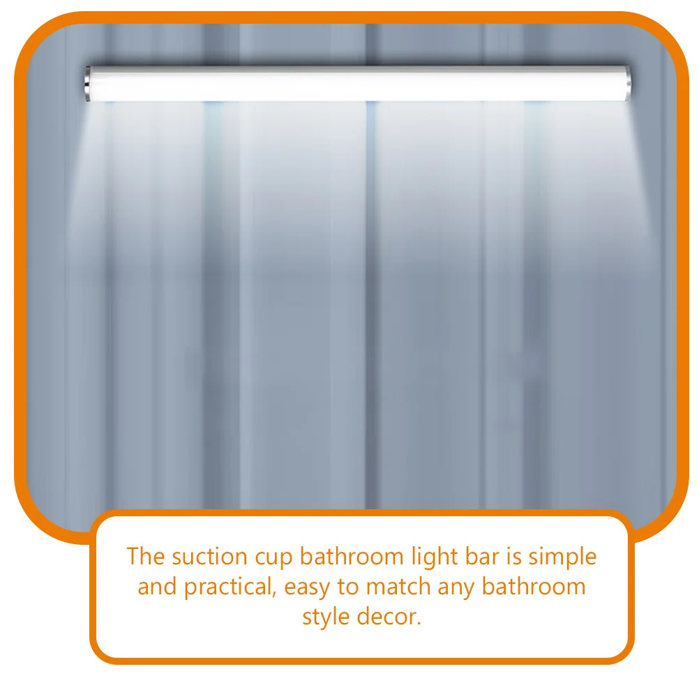 Luz de tocador para baño, barra de luz LED recargable con ventosa para espejo, iluminación de maquillaje, luces de tocador, luces LED para baño