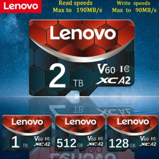 Lenovo 2TB 128GB 512GB Micro SDXC Micro TF SD tarjeta A2 U3 160MB/s App velocidad Samsung Galaxy Gaming teléfono adaptador de envío gratis
