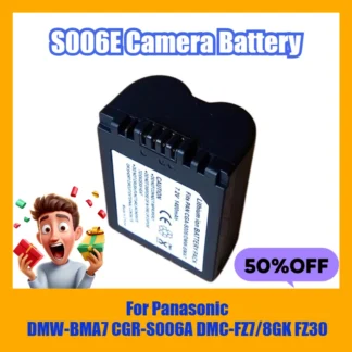 Batería de cámara S006E 7,2 V 1400 mAh para Panasonic DMW-BMA7 CGR-S006A DMC-FZ7/8GK FZ30