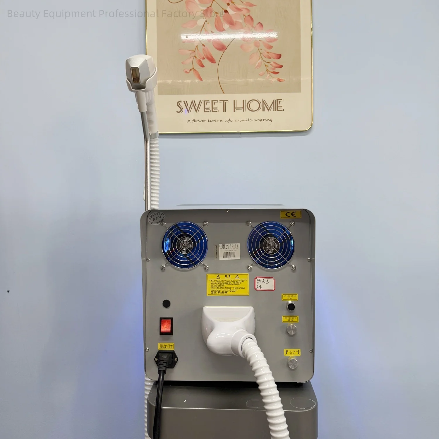 Dispositivo de depilación 808, 3 longitudes de onda, 755, 808, 1064nm, mango de enfriamiento de alta potencia, 4000W, depilación permanente indolora de cuerpo completo