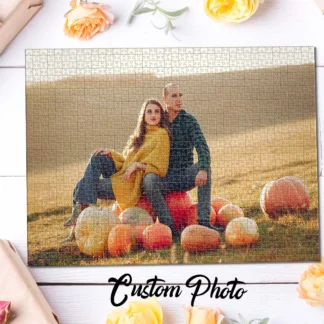 Preciosa foto personalizada pareja al aire libre mosaico rompecabezas de descompresión personalizado rompecabezas personalizado en fotos cumpleaños