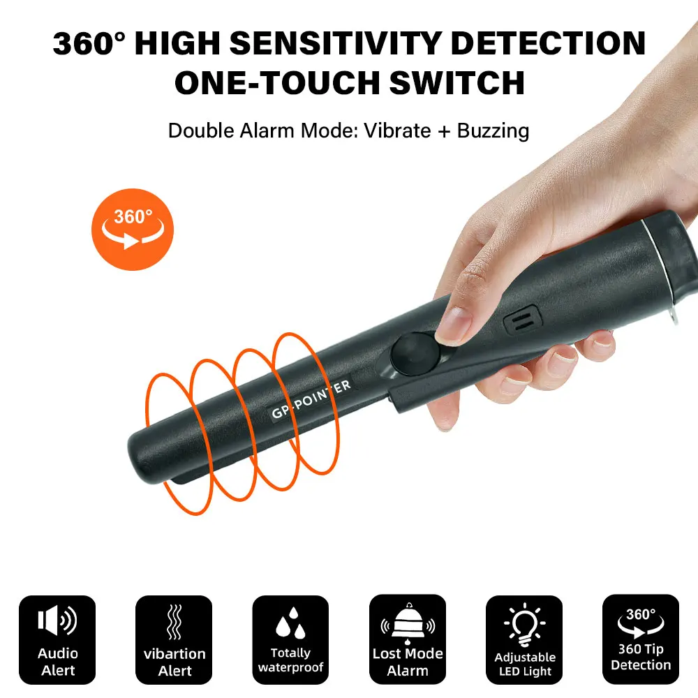 Nuevo Detector de Metales de mano, Detector de varilla de localización de metales, puntero GP, Detector de oro y Metal resistente al agua, probador para monedas de oro