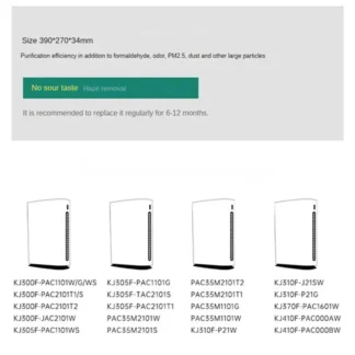 A36R adecuado para KJ300F-PAC1101W/G/ KJ305F-PAC1101G PAC35M2101T2 KJ310F-J21SW filtro compuesto purificador de aire
