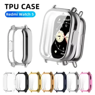 Funda para Redmi Watch 5 funda protectora de pantalla suave TPU cubierta protectora completa para reloj 5 Lite/accesorios activos