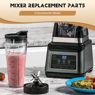 AAAL Cuchilla de licuadora de 5 aletas para licuadora QB3000, QB3000SSW-30, QB3000QR-30, QB3001SS-30, QB3000QBK, QB3004, QB3005