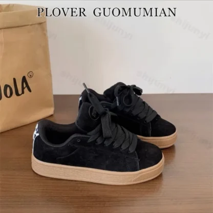 Zapatos informales con plataforma para hombre, zapatillas vulcanizadas con cordones cruzados, cómodas, antideslizantes para exteriores, primavera y otoño, 2025