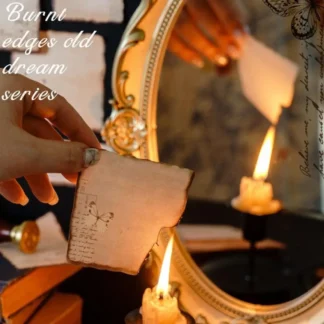 Bloc de notas autoadhesivas con patrón de mariposa y planta, serie quemada Vintage, lista de tareas, 60 hojas, Bloc de notas en forma de lágrima, regalo