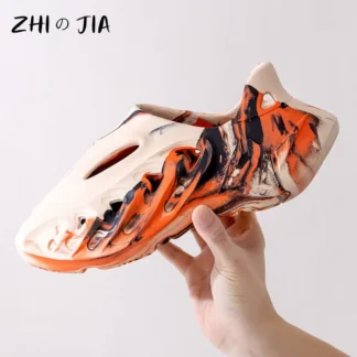 Sandalias de moda para hombre, zapatos deportivos al aire libre, calzado de calle, calzado de jardín, cómodo, ligero, EVA, calzado Popular con agujeros