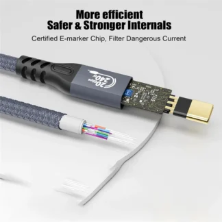 Cable de extensión USB M05K, Cable 4K tipo C macho a hembra, extensión Ultra HD 20Gbps 240W, línea de transmisión rápida de datos HD