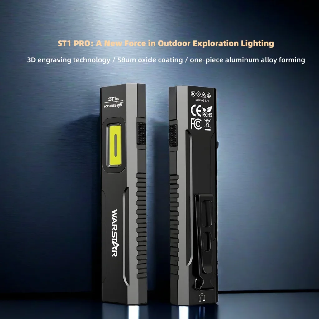 ST1 taller profesional aluminio SFT25 LED 1500lm control remoto magnético tipo C recargable bolsillo luz de trabajo lateral COB UV 2-10 horas