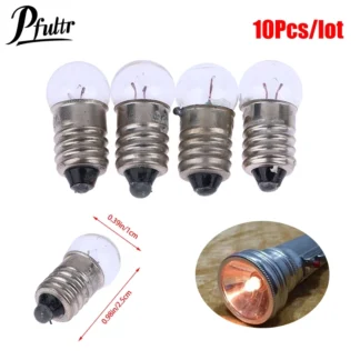 10 Uds. De cañón de luz pequeño redondo en miniatura de 1,5 V, 2,5 V y 3,8 V para experimentos de estudiantes, bombillas pequeñas, cuentas de bombilla para linterna