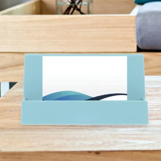 Organizador de tarjetas de visita, soporte de plástico, soporte de escritorio Simple, caja de almacenamiento de tarjetas de visita, organizador de escritorio de oficina, 2 uds.