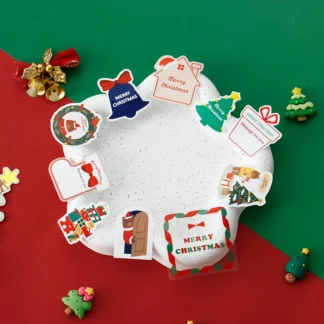 Pegatinas navideñas, Material de manual Guka bonito, pegatinas de papel, embalaje de regalo, pegatinas de sellado impermeables, decoración