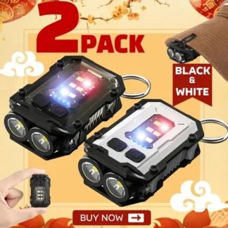 Linterna con Clip recargable Mini EDC llavero antorcha, luz de Flash COB de bolsillo compacta para senderismo Camping pesca regalos de vacaciones