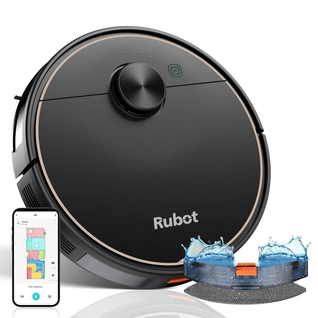 Robot aspirador Chuboor 4800Pa y robot trapeador, navegación LiDAR, robot aspirador con aplicación 150 minutos de tiempo de ejecución
