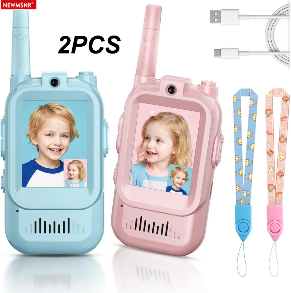 Nuevo 2 uds Airiton niños Video Walkie Talkie de largo alcance sin conexión de Internet con cámara juguetes para regalos de Navidad al aire libre para chico