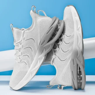 MAEDEF Zapatillas de deporte informales de malla transpirable y ligera para hombre, zapatos cómodos antideslizantes para caminar al aire libre, zapatos para correr de viaje