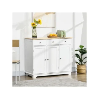 Organizador de gabinete de almacenamiento de cocina con estantes y puertas para uso doméstico