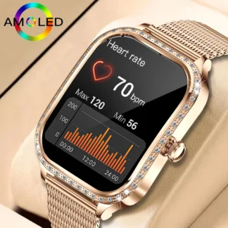Reloj inteligente LIGE para mujer, Bluetooth, llamada, ritmo cardíaco, Monitor de oxígeno en sangre, reloj personalizado, reloj inteligente facial para mujer, Pedomete deportivo para Fitness
