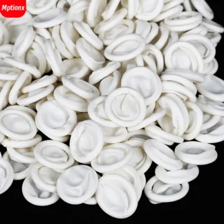 Guantes de goma desechables para dedos, manoplas antideslizantes de látex, antiestáticas, protectores de dedos, 100 piezas