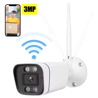 Cámara IP WIFI de 3MP, 1296P, CCTV inalámbrico, seguridad tipo bala, Audio bidireccional para exteriores, cámara de conversación, vigilancia de visión nocturna impermeable