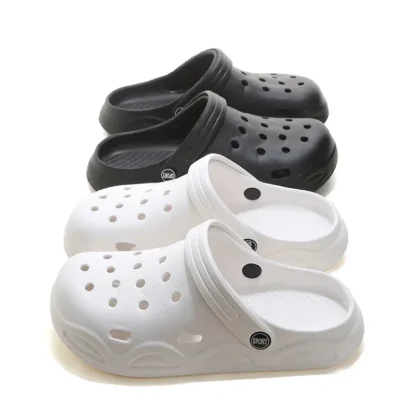 Ropa de verano para exteriores para hombre, zapatos de playa para jardín con tacón medio cubierto, zapatos tipo zuecos para parejas, Sandalias cómodas de Material EVA transpirable
