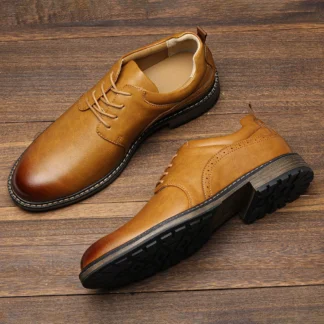 Zapatos casuales para hombres Marca cómoda 2025 Zapatos de moda Cuero para hombres