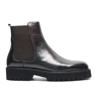 Botas Chelsea altas de estilo británico para hombre, zapatos clásicos de lujo con banda elástica de cuero genuino para hombre, zapatos de Otoño Invierno