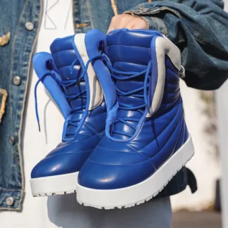 Botas Chukka para hombre, botas de nieve cálidas a prueba de frío para exteriores, suaves, antideslizantes, suela resistente al desgaste, botas largas de fondo grueso a la moda