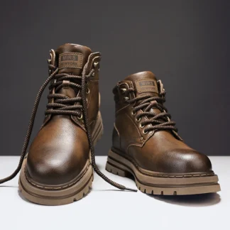 Nuevos botines unisex, botines de motocicleta de moda, botas de senderismo, botas retro Chelsea de cuatro estaciones y botas cómodas