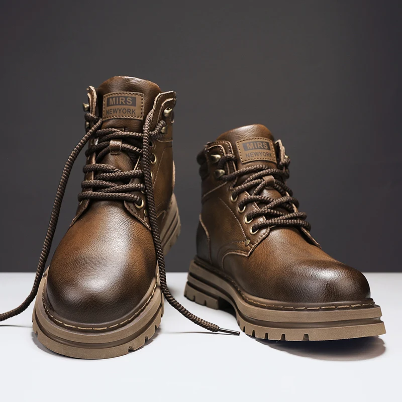 Nuevos botines unisex, botines de motocicleta de moda, botas de senderismo, botas retro Chelsea de cuatro estaciones y botas cómodas