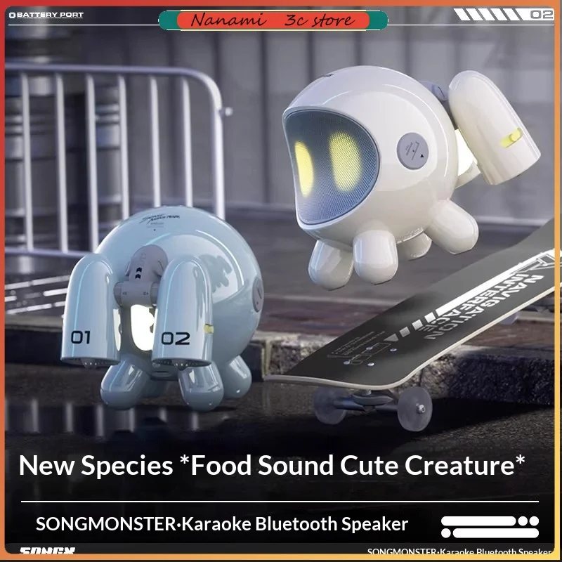 SONGX Audio micrófono Dual Duet 15W altavoz música Mini Monster al aire libre KTV Altavoz Bluetooth dispositivo de sonido de alta calidad