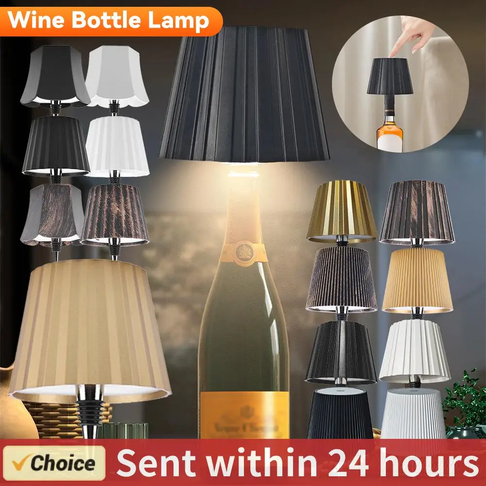 Lámpara LED regulable de Metal para botellas, 2000mAh recargable de lámpara de mesa, con atenuación continua para fiestas, bares y restaurantes