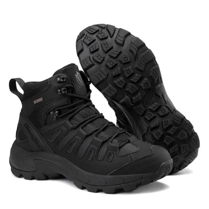 Zapatos militares para hombre, botas tácticas militares impermeables para hombre, mujeres al aire libre, Unisex, entrenamiento de alta calidad, respuesta rápida, cordones de seguridad