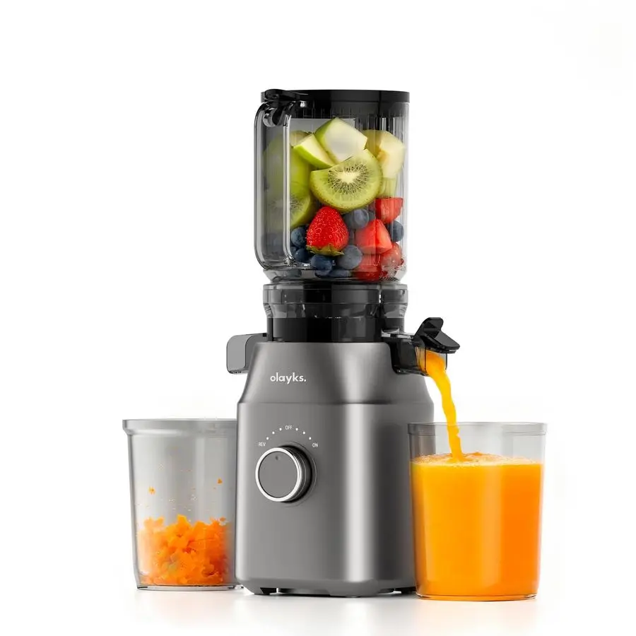 Máquinas, exprimidor de prensa en frío de alto rendimiento de jugo para frutas y verduras, máquina masticadora con receta de jugo, esfuerzo de autoalimentación