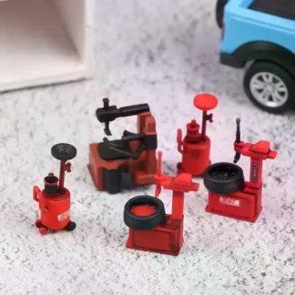 Colector de aceite de simulación 1:64, recogedor de neumáticos en miniatura, modelo de taller de reparación, escena, accesorio, estacionamientos, ciudad, modelo DIY