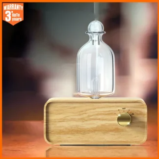 Nuevo Difusor de aceites esenciales, difusor de aromaterapia sin agua para el hogar, oficina, difusor de Aroma de madera y vidrio, máquina aromática