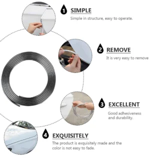 Protector de Borde de puerta de coche, embellecedor en forma de U, protector de puerta de coche a prueba de arañazos, resistencia al impacto, accesorios para vehículos, 3 uds.