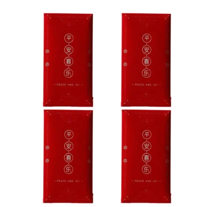 Sobre rojo de Año Nuevo con palabras de bendición, múltiples patrones, sobre rojo para dinero de boda, simplicidad Fu HongBao, boda/cumpleaños, 4 Uds.