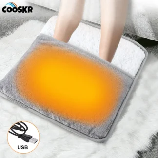 Calentador de pies USB, almohadilla térmica para pies, bolsa eléctrica para pies, paquete caliente, calentador de pies de felpa suave portátil para el hogar