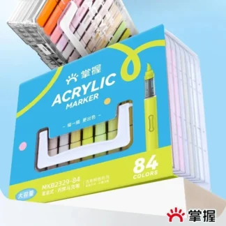 Rotulador acrílico líquido directo de 84/12 colores, carcasa de mano, pincel suave, bolígrafo de pintura, Manga, Graffiti, manualidades, suministros de papelería escolar