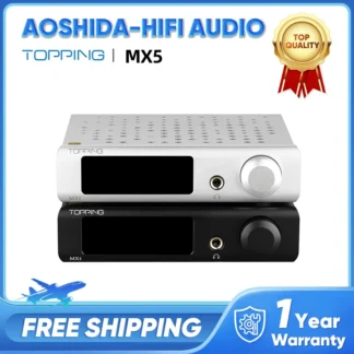 AMPLIFICADOR DE POTENCIA DE Audio TOPPING MX5 totalmente equilibrado TRS 384kHz DSD256 HIFI DAC 1600mW * 2 NFCA amplificador de auriculares Clase D 70W * 2