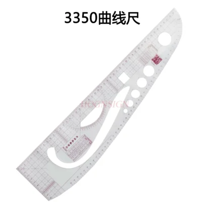 1 Uds. Regla de patrón multifuncional, regla de código, regla curva, barra de escala