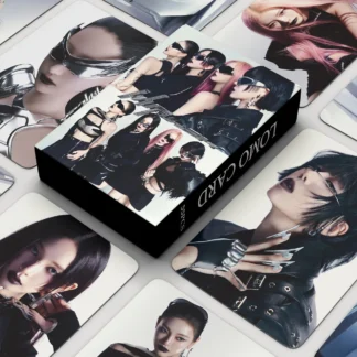 55 Uds Kpop trabajo sucio tarjetas fotográficas pegatinas conjunto Karina invierno Ningning Giselle Kpop álbum pegatina LOMO tarjetas fotográficas