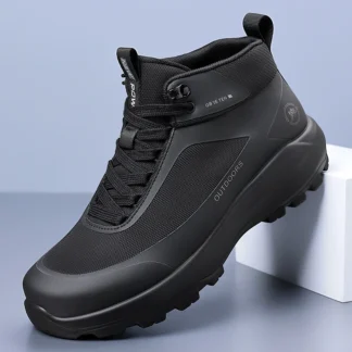 Botas altas para hombre, novedad de otoño 20225, escalada al aire libre, senderismo, botas antideslizantes de fondo grueso para ropa de trabajo para deportes