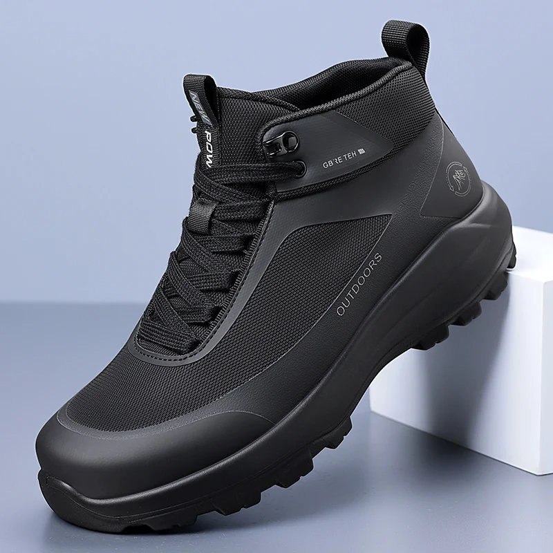 Botas altas para hombre, novedad de otoño 20225, escalada al aire libre, senderismo, botas antideslizantes de fondo grueso para ropa de trabajo para deportes