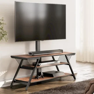 Soporte para TV de madera con soporte para TVs de 3265 pulgadas Centro de entretenimiento con diseño de altura ajustable y gestión de cables integrada S