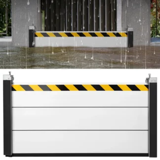 Barrera contra inundaciones, barrera contra inundaciones activada por agua de 48.03x23.62 pulgadas, barrera contra inundaciones de aluminio, módulo de unidad deflectora de protección contra inundaciones para puerta