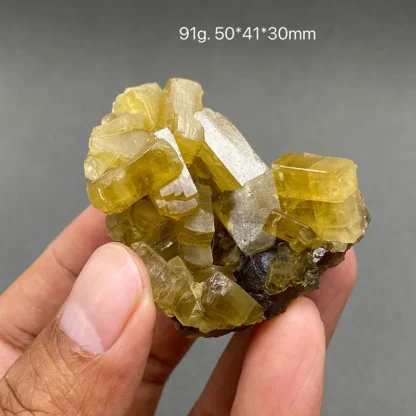 ¡Lo mejor! 100% amarillo natural, cristal grande de barita y fluorita, espécimen mineral rugoso, gema de cristal curativa, decoraciones para el hogar