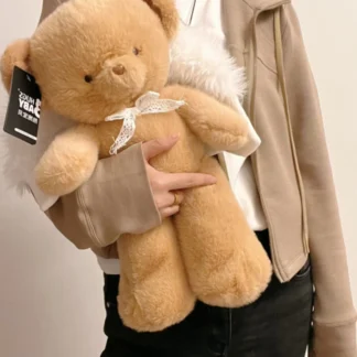 Oso de Peluche con Alas, Muñeco de Peluche de Ángel Bebé, Regalo de Cumpleaños, Oso de Peluche Suave, Juguete para Niños de T...